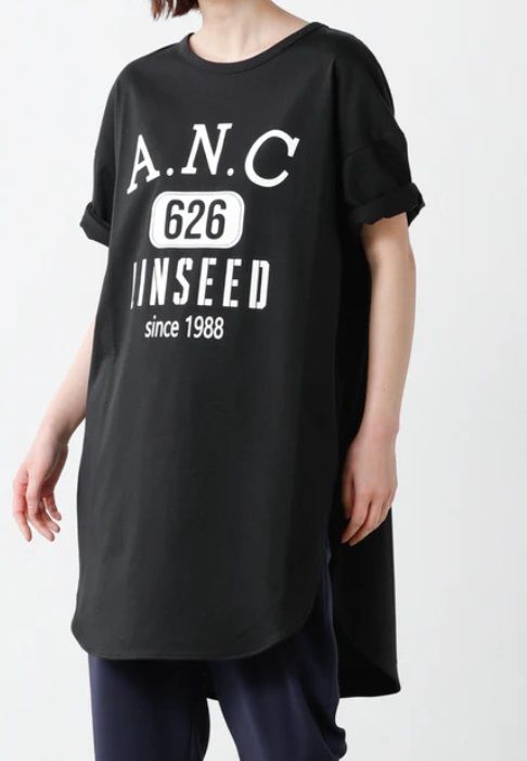 ロゴプリントロングTシャツ ブラック