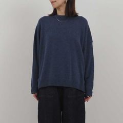 ミルキーラムワイドニット 杢ブルー