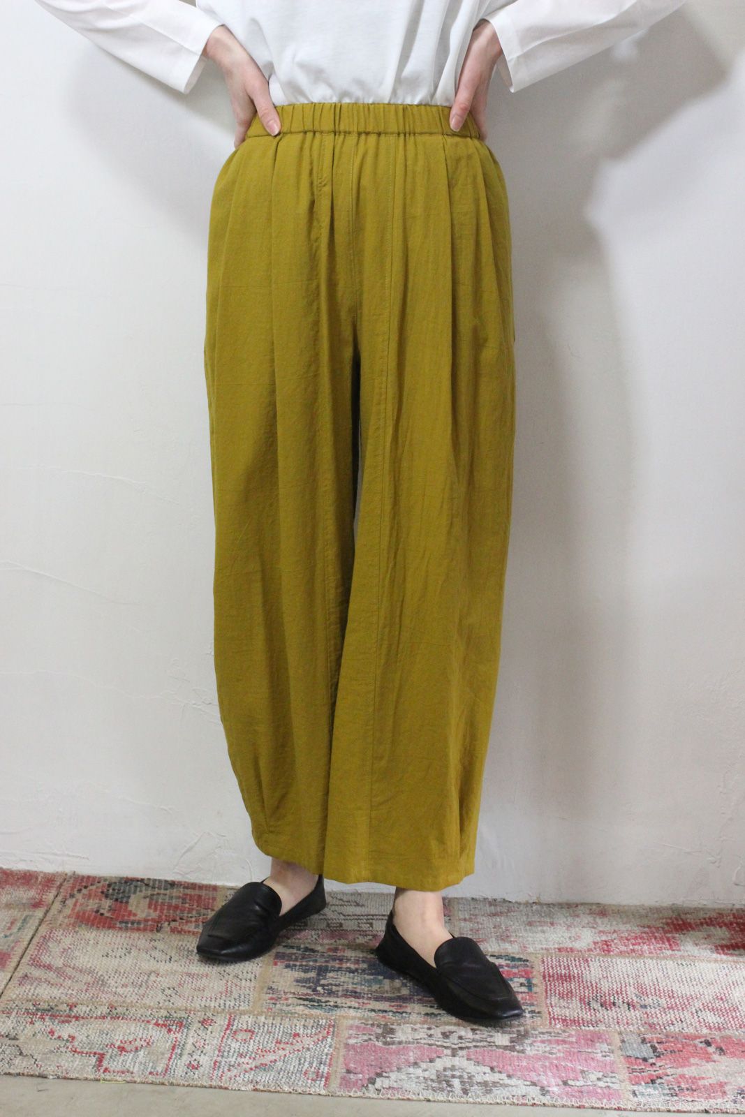 コットンナチュラルエッグパンツ グリーン