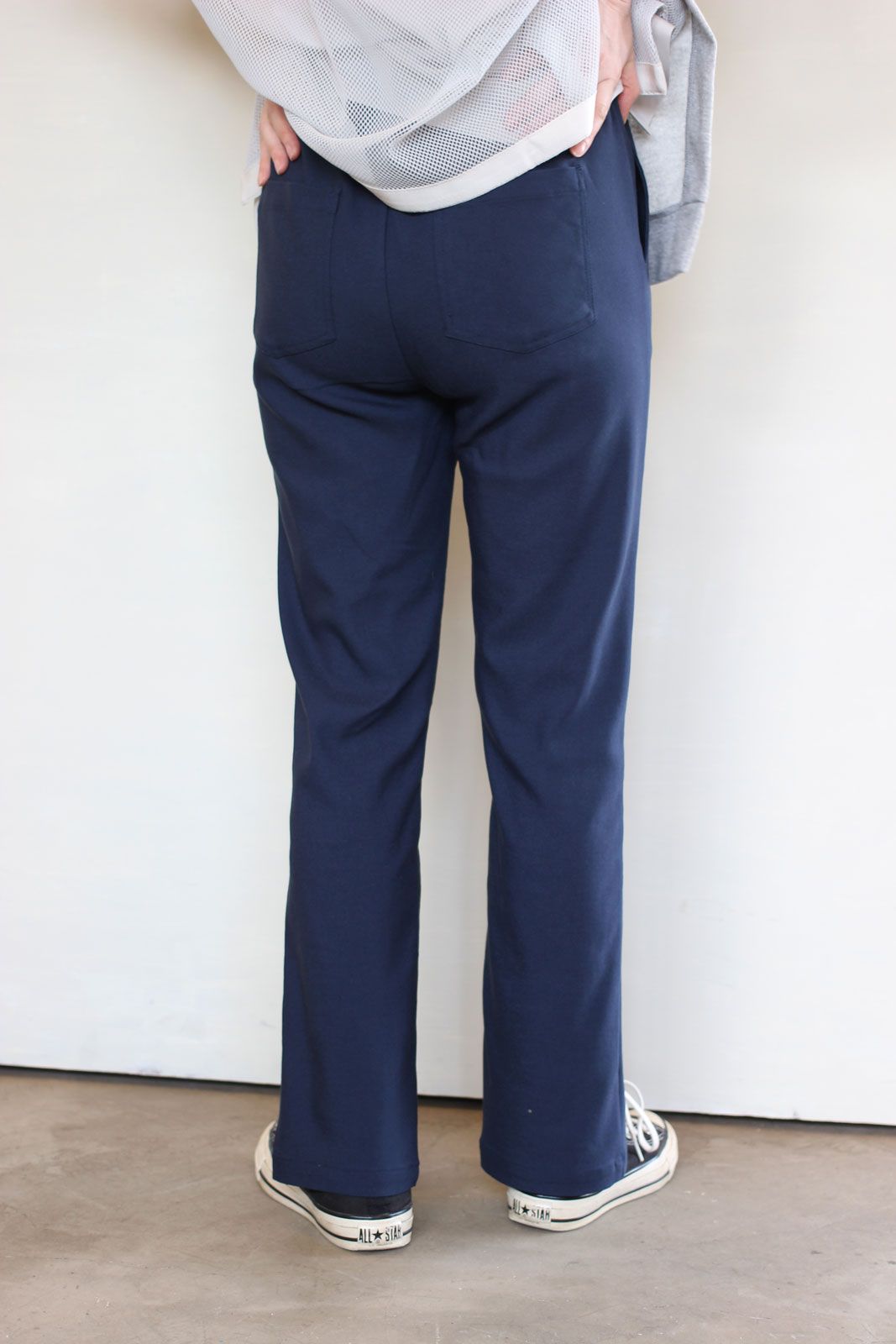 センターシームストレッチパンツ ネイビー
