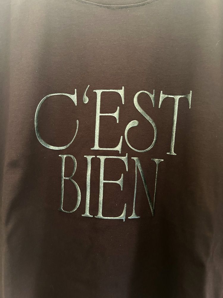 3DグリッターロゴTシャツ ダークブラウン