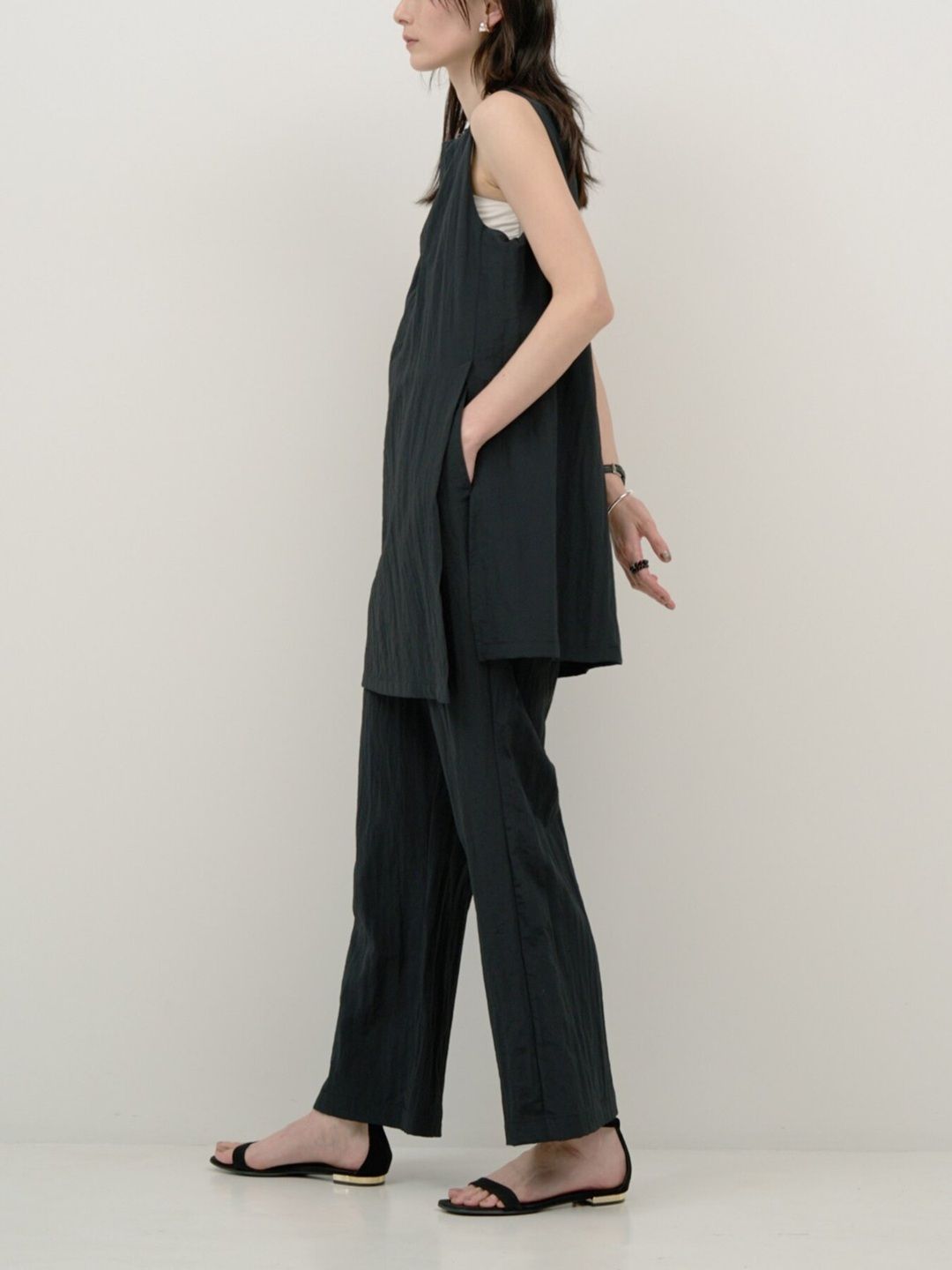 [3863-652BZ] チュニックコンビネゾン ライトベージュ