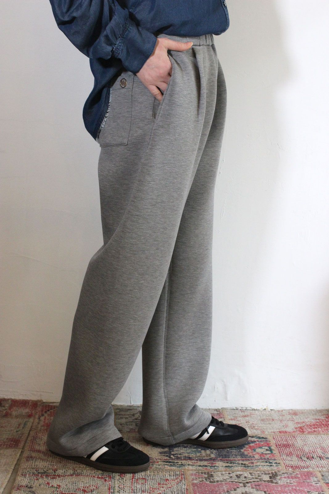 SPONDISH TUCK PT グレー