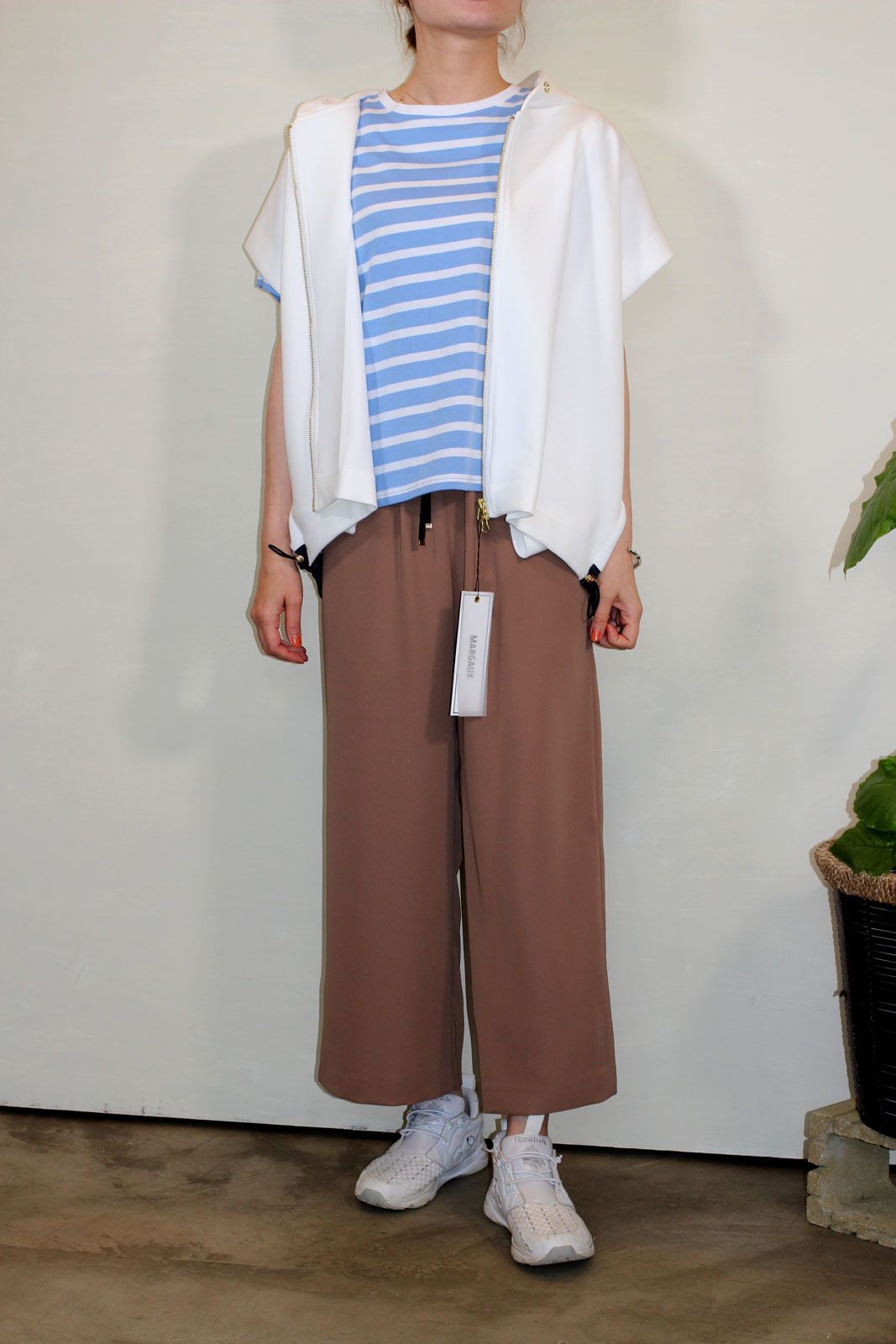 セミワイドパンツ モカ