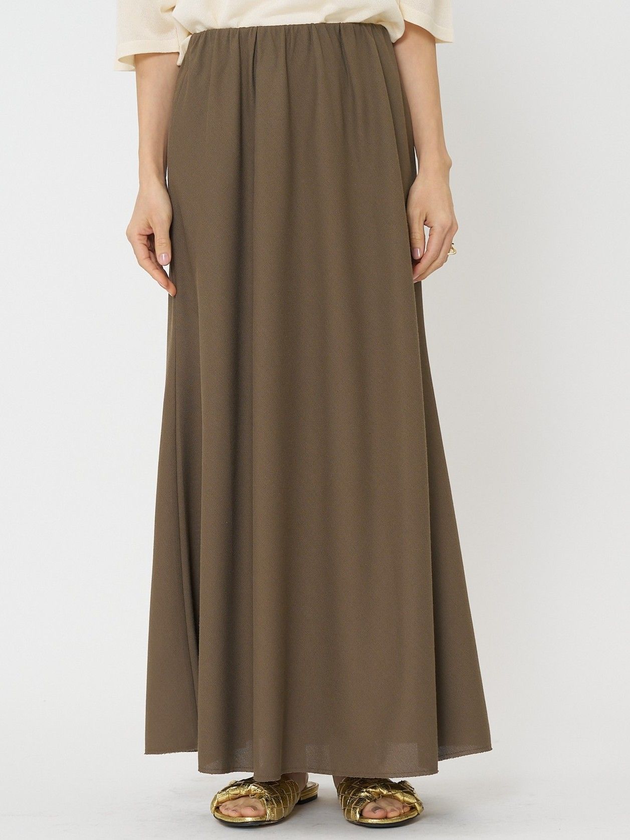 [2561-028BZ] サマーメッシュ麻混バイアスSK カーキ