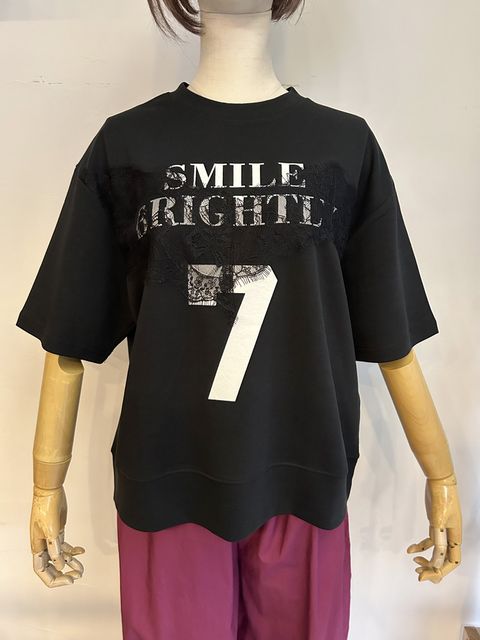 SEVEN LACE TEE ブラック