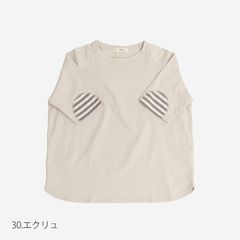 天竺エルボーパッチT エクリュ