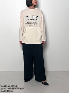 [8455-314KK] ポコポコカレッジロゴTee アイボリー