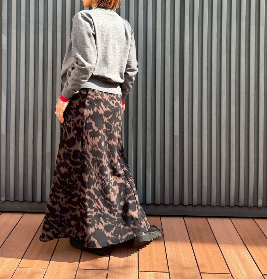 バイカラーレイヤードニットカーディガン ブラウン