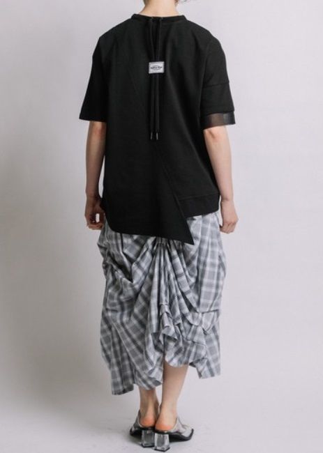 オーシャンフォトプリントTシャツ ブラック