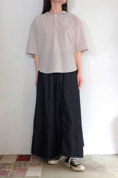 ふんわりローン フーディシャツ グレージュ
