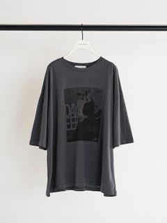 [8461-101KK] アニマルフォト”CAT”Tee チャコール