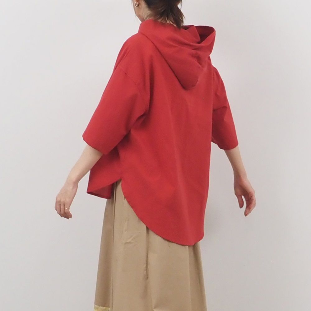 ふんわりローン フーディシャツ レッド