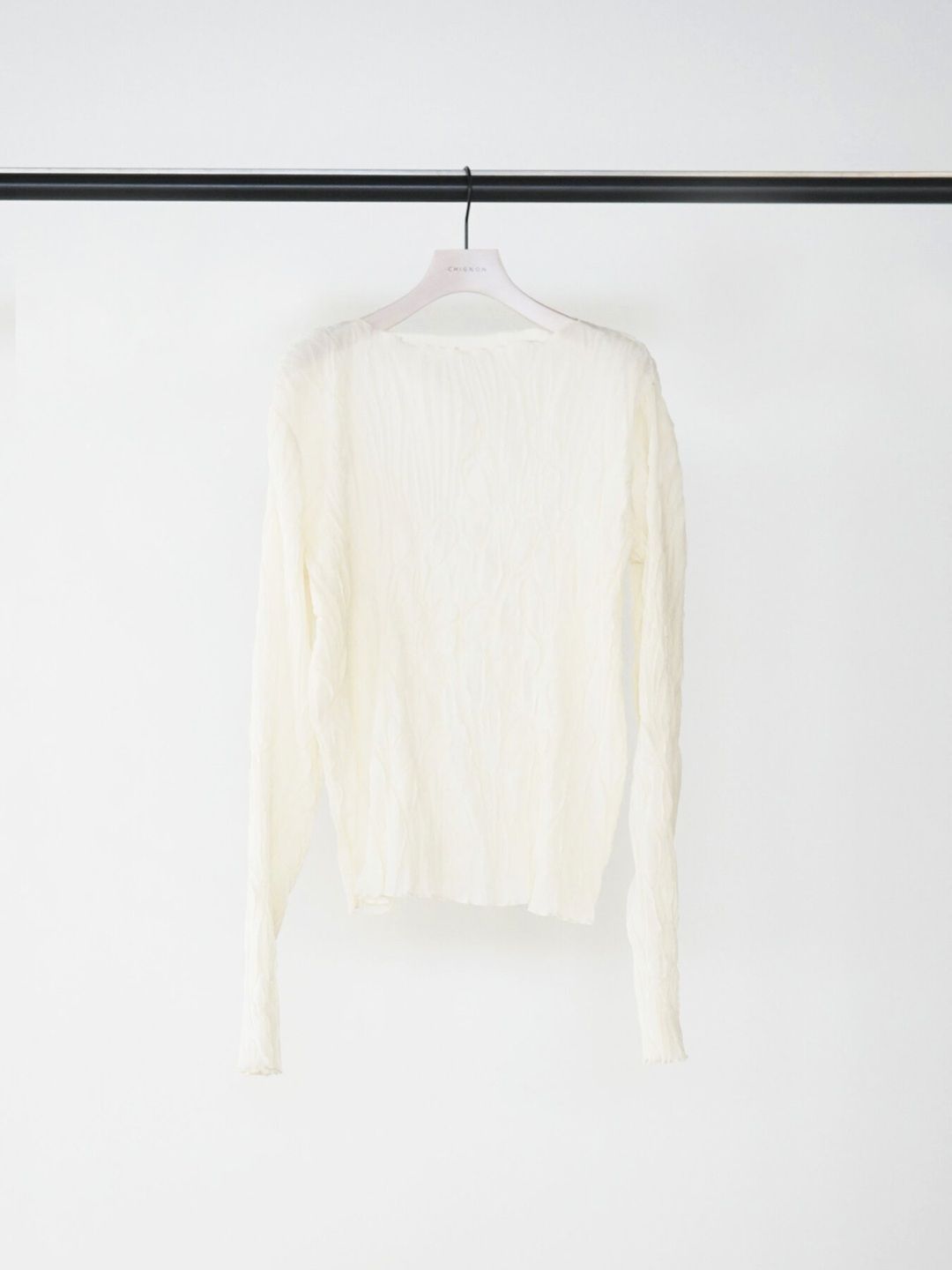 [8563-690BT] モチーフリンクルPO アイボリー