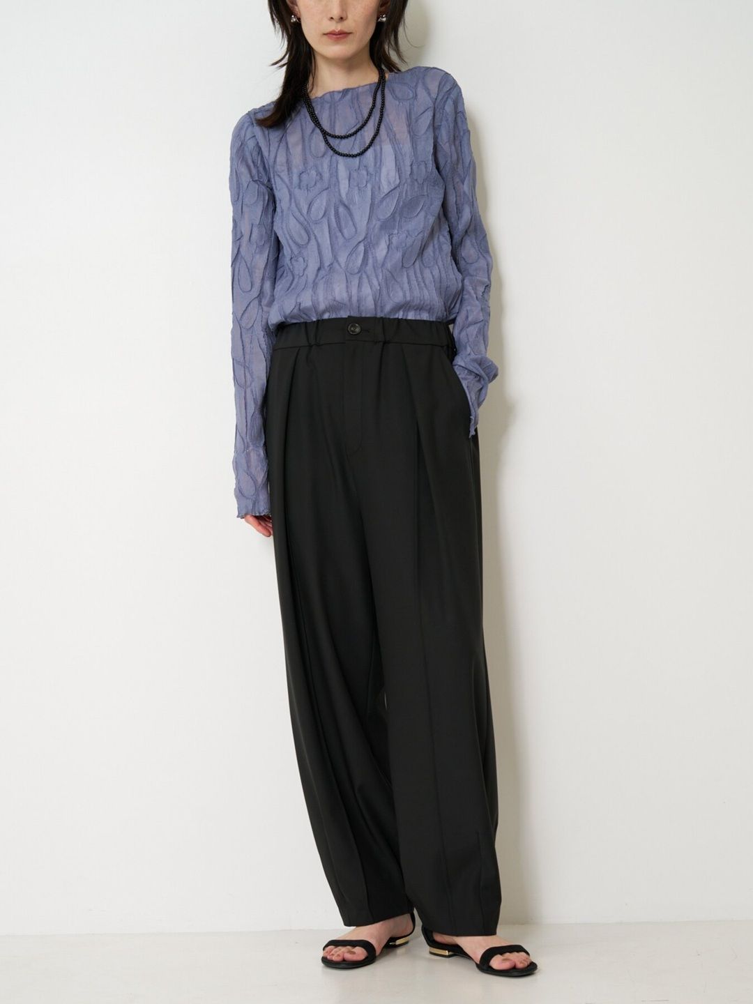 [8563-690BT] モチーフリンクルPO サックス