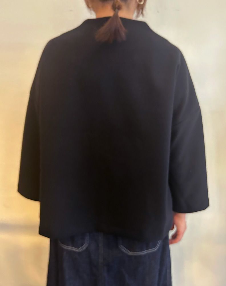 ライトメルトン ノッチジャケット ブラック