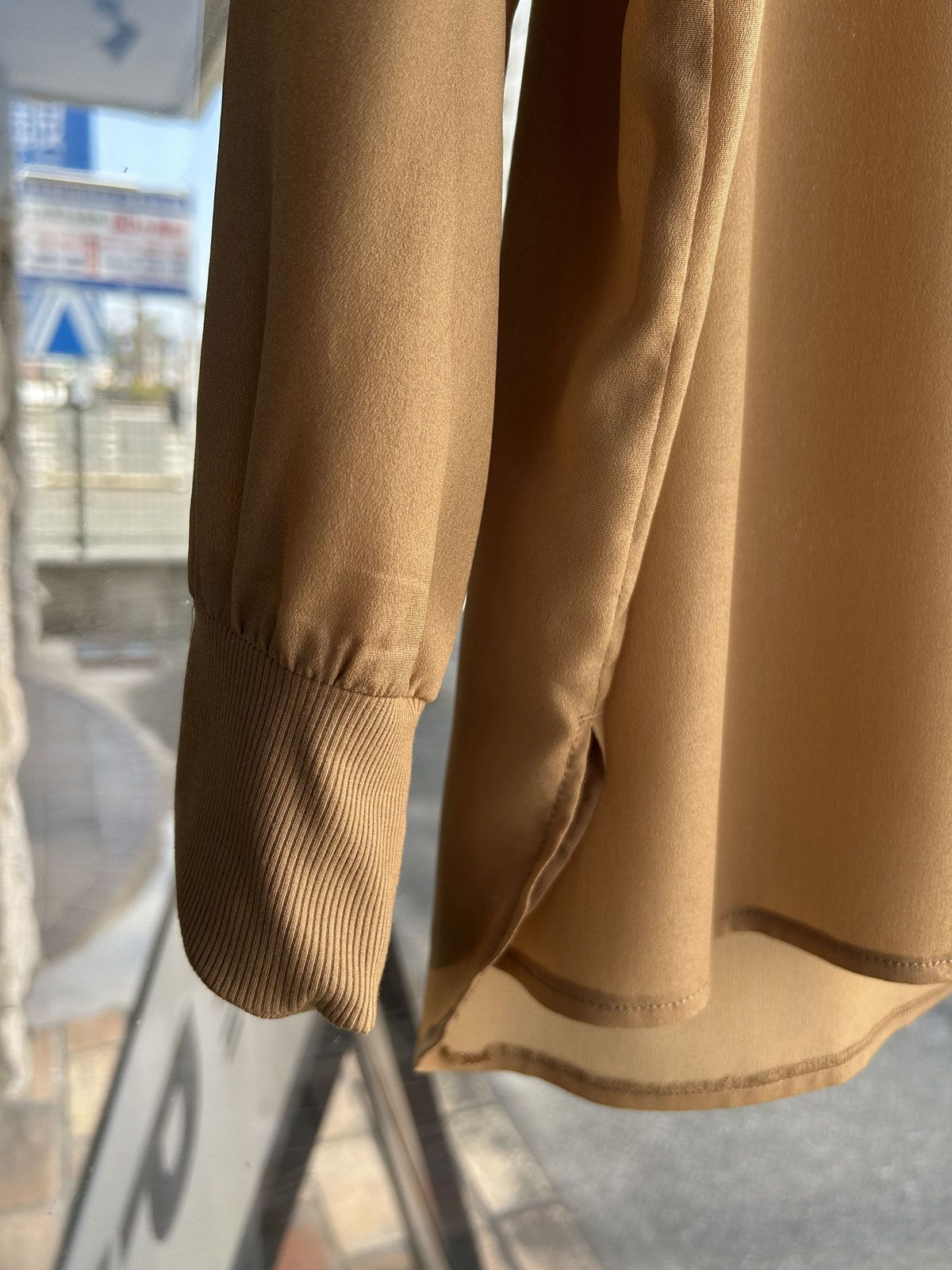 デシン キャミ付きプルオーバー ベージュ