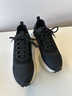 厚底レースアップスニーカー ブラック