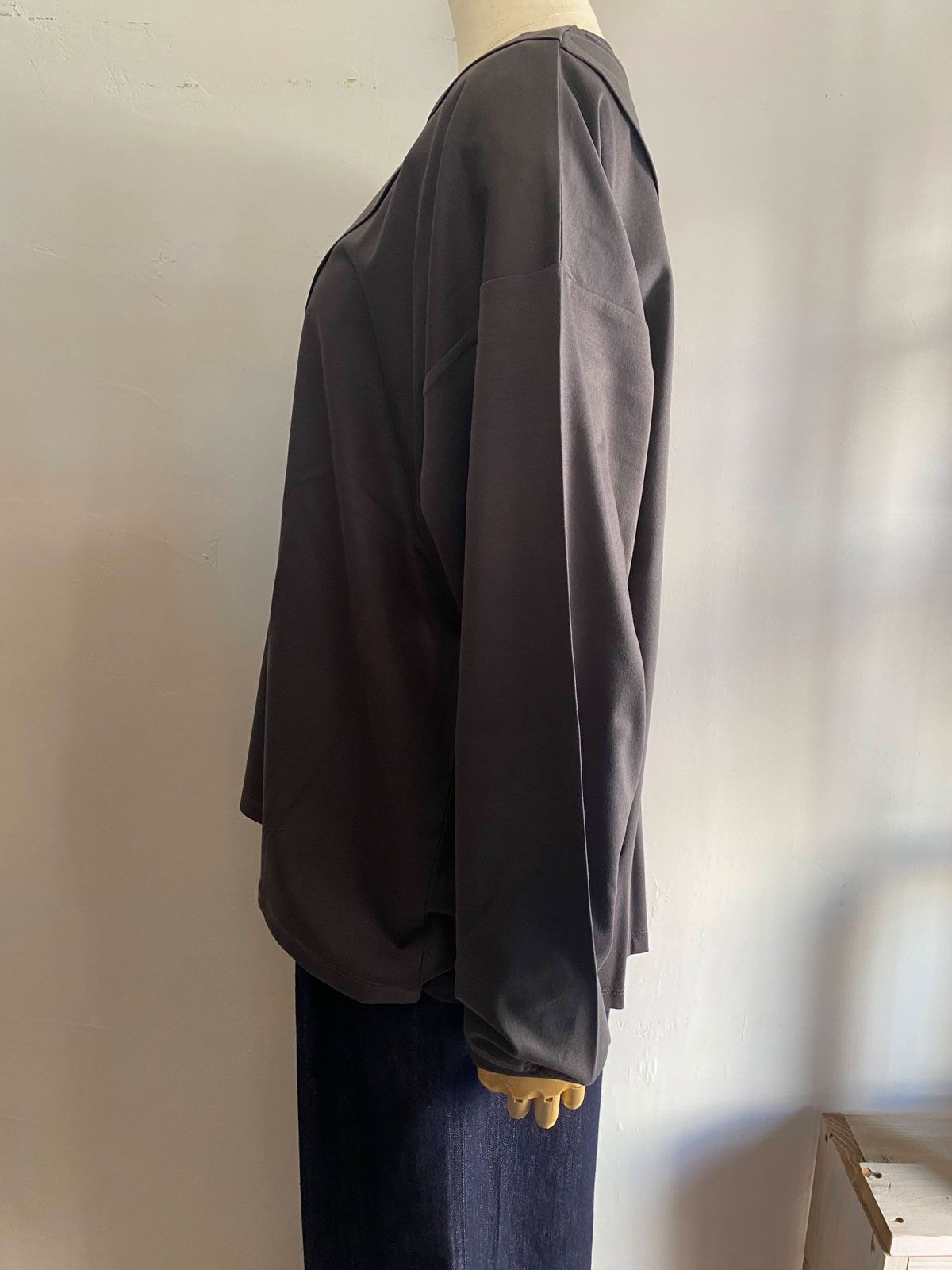 コンパクトスムース デザイントップス グレー