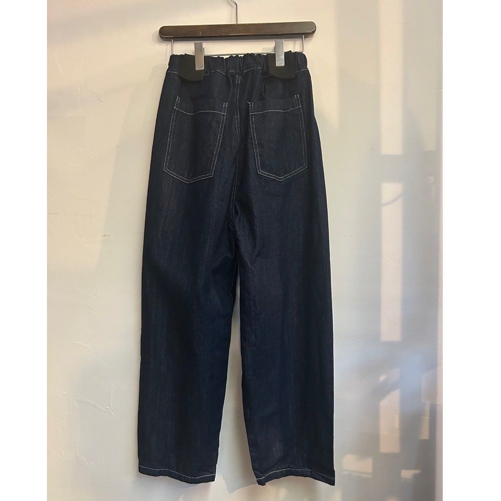 12ozムラデニム ラウンドパンツ インディゴxオフホワイト