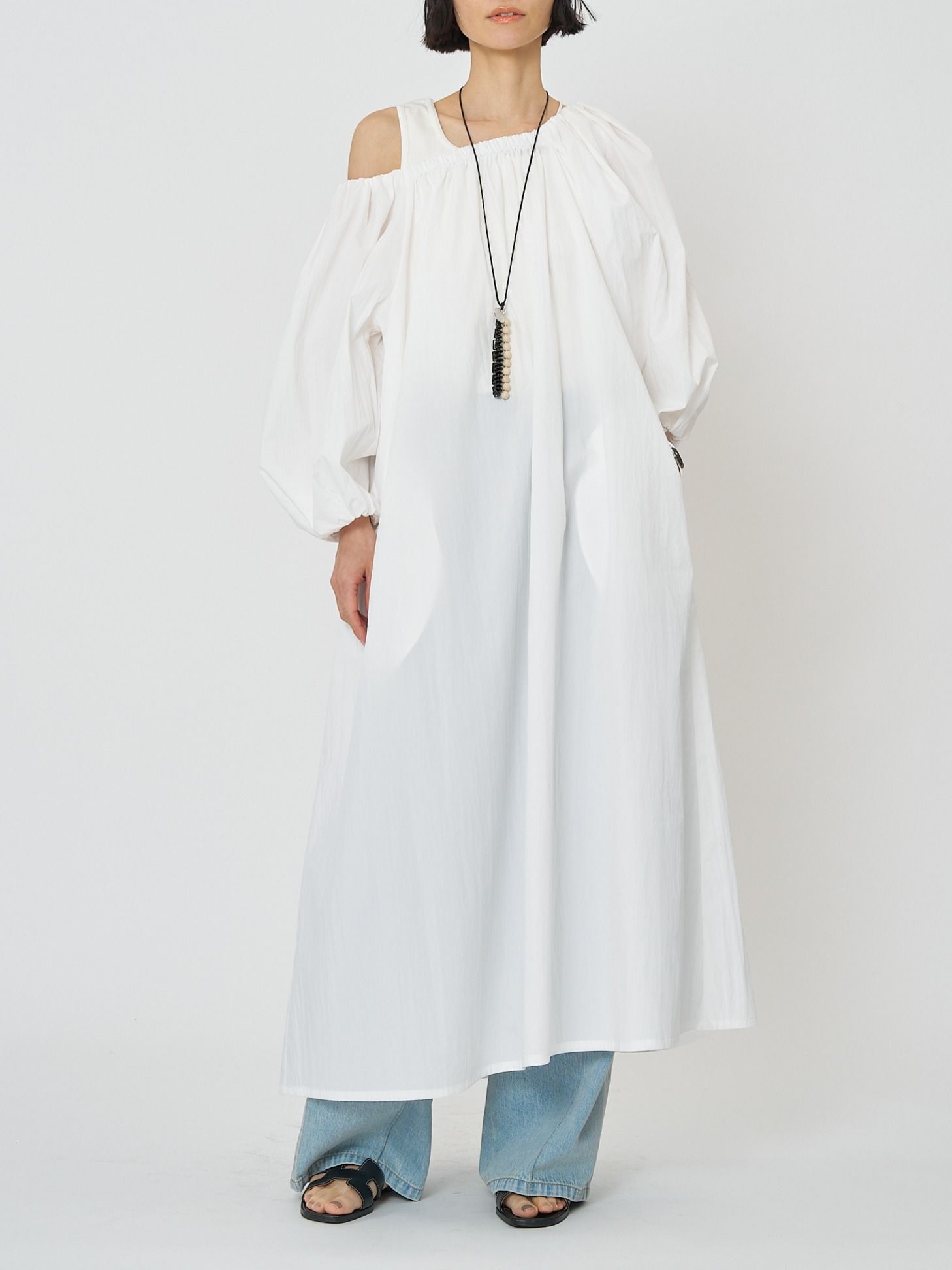 [5261-034MK] ボリュームスリーブOP ブラック