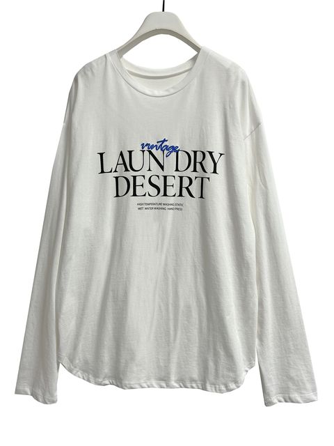 [8456-497KK] LAUNDRY発泡ロゴTee ホワイト