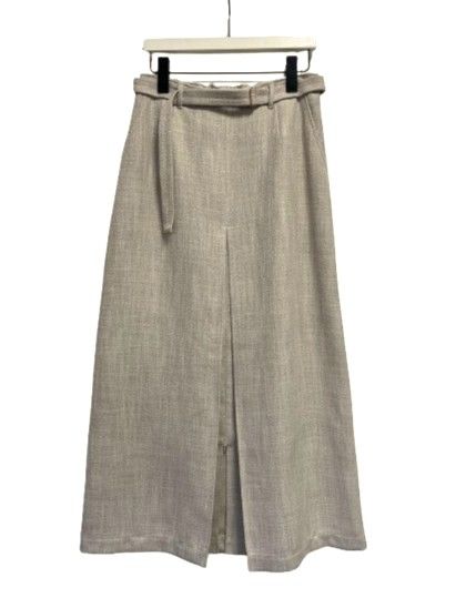 [2756-451MK] ツイードファスナースリットSK グレーベージュ