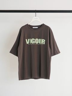 [8461-102KK] ”VIGOUR”プリントTee ブラウン