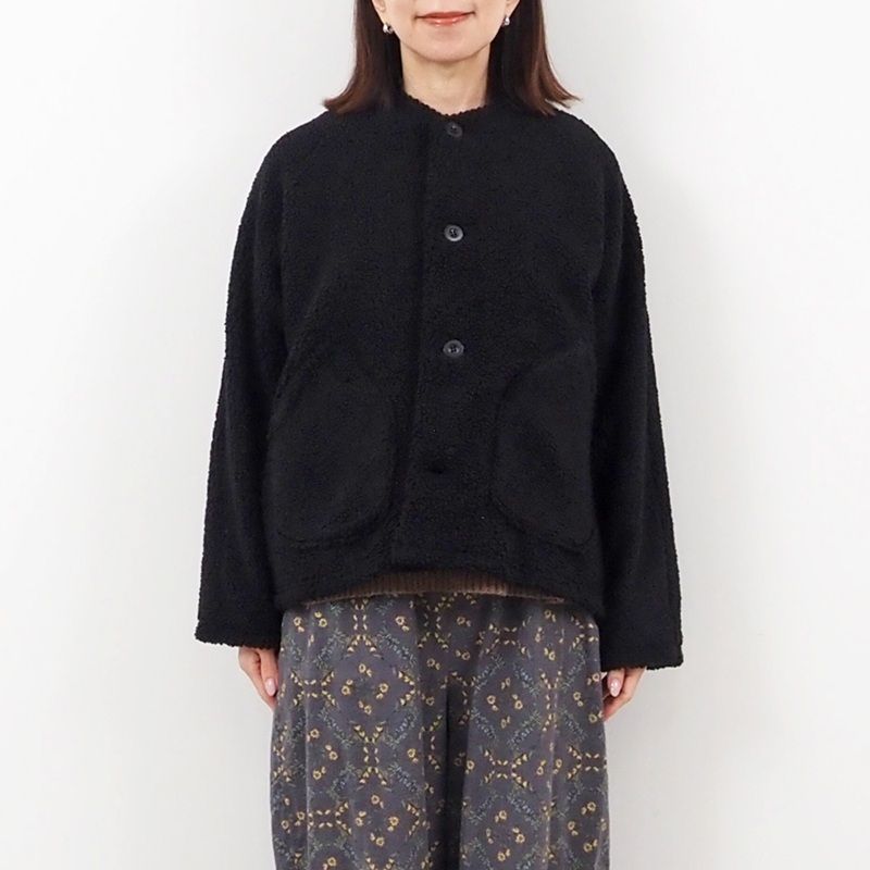 もこもこプードルパイル ラグランジャケット モカ