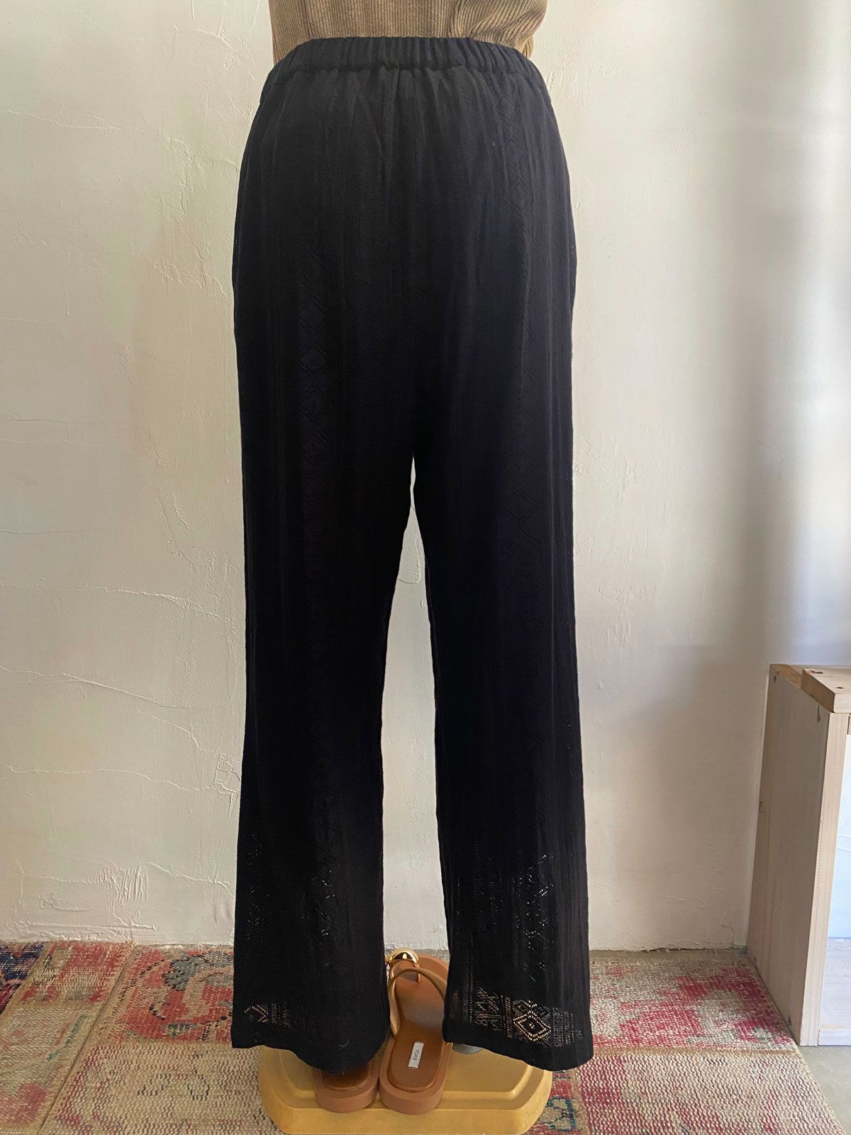 LACE PANTS ブラック