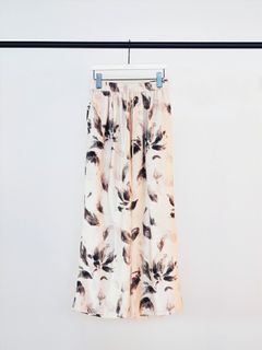 [3961-020KK] フラワープリントイージーPT アイボリー