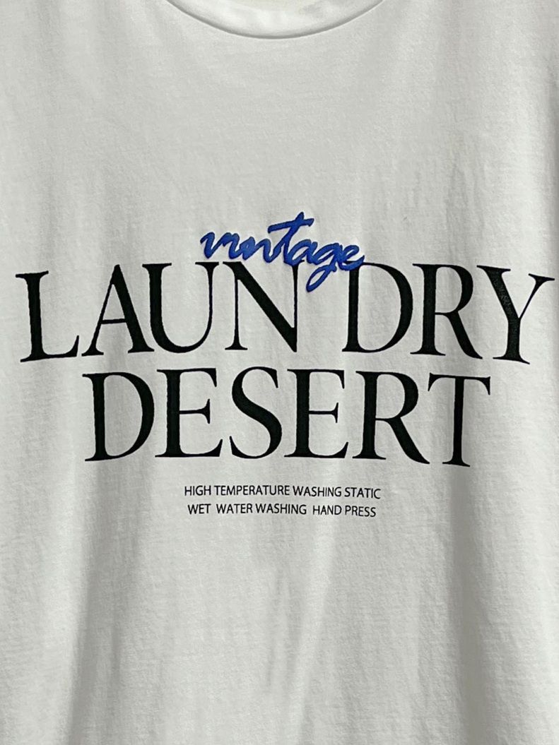 [8456-497KK] LAUNDRY発泡ロゴTee ホワイト