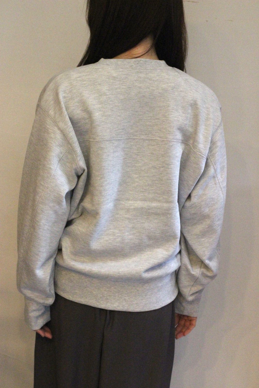 ラメステッチクルーネックカーディガン オートミール