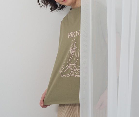 RIKYUプリントコンフィーシャツ スモーキーミント