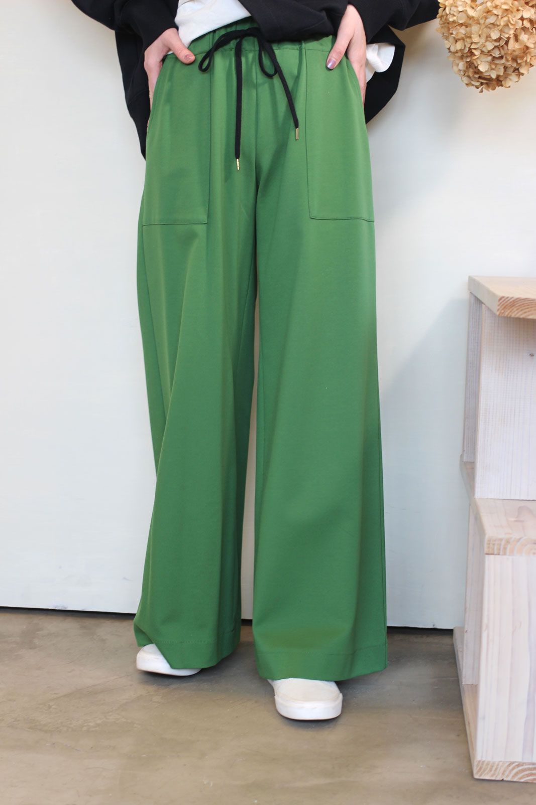 ヴィーナスティアポンチワイドパンツ グリーン