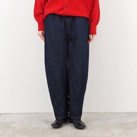 12ozムラデニム ラウンドパンツ インディゴxオレンジ