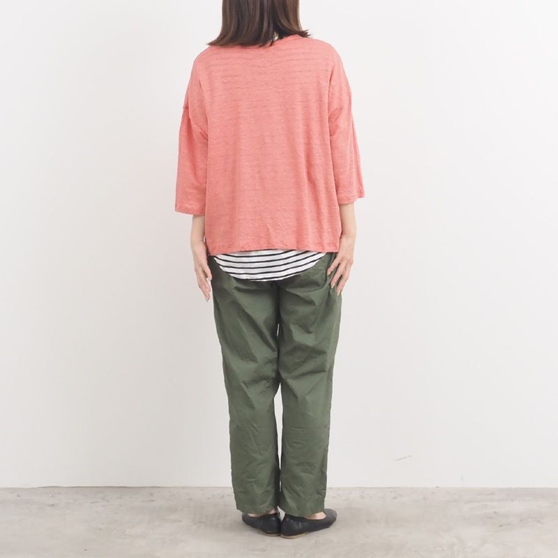 リバイバルリネンワイドカーディガン ストーンベージュ