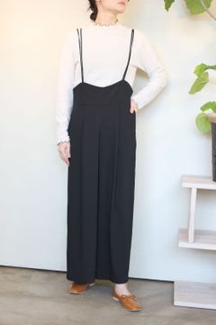 ダブルクロスサロペット ブラック