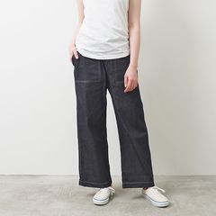 8ozムラデニムベイカーパンツ ブラック