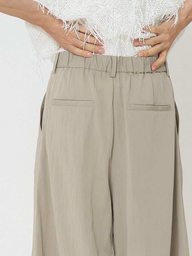 [3861-007KK] リラックスツイルキュロット ライトベージュ