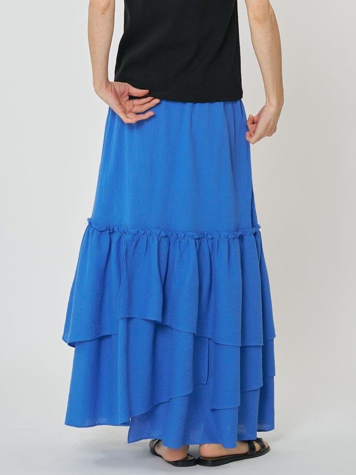 [2961-048BZ] コットンティアードSK ブラック