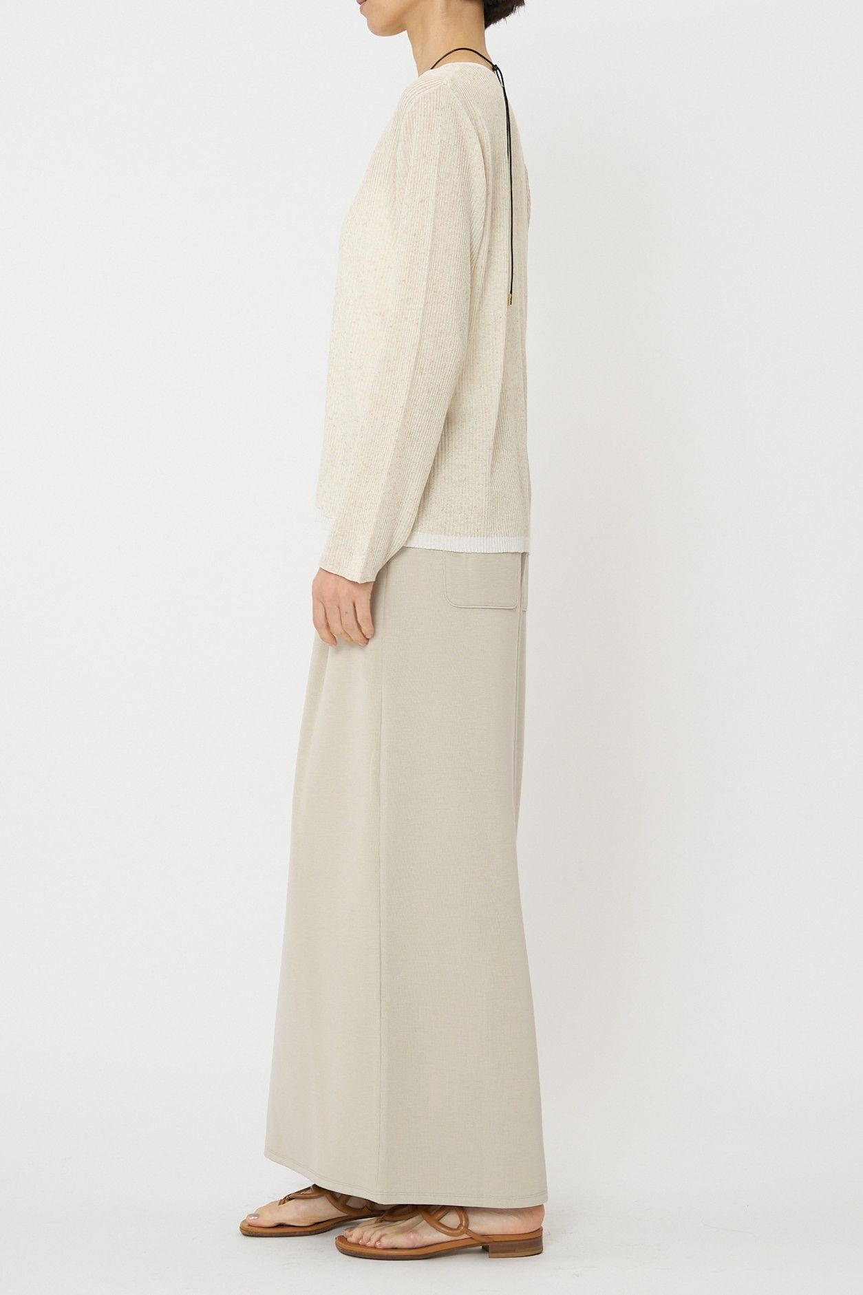 [9561-089GS] タンクレイヤードニット ピンク