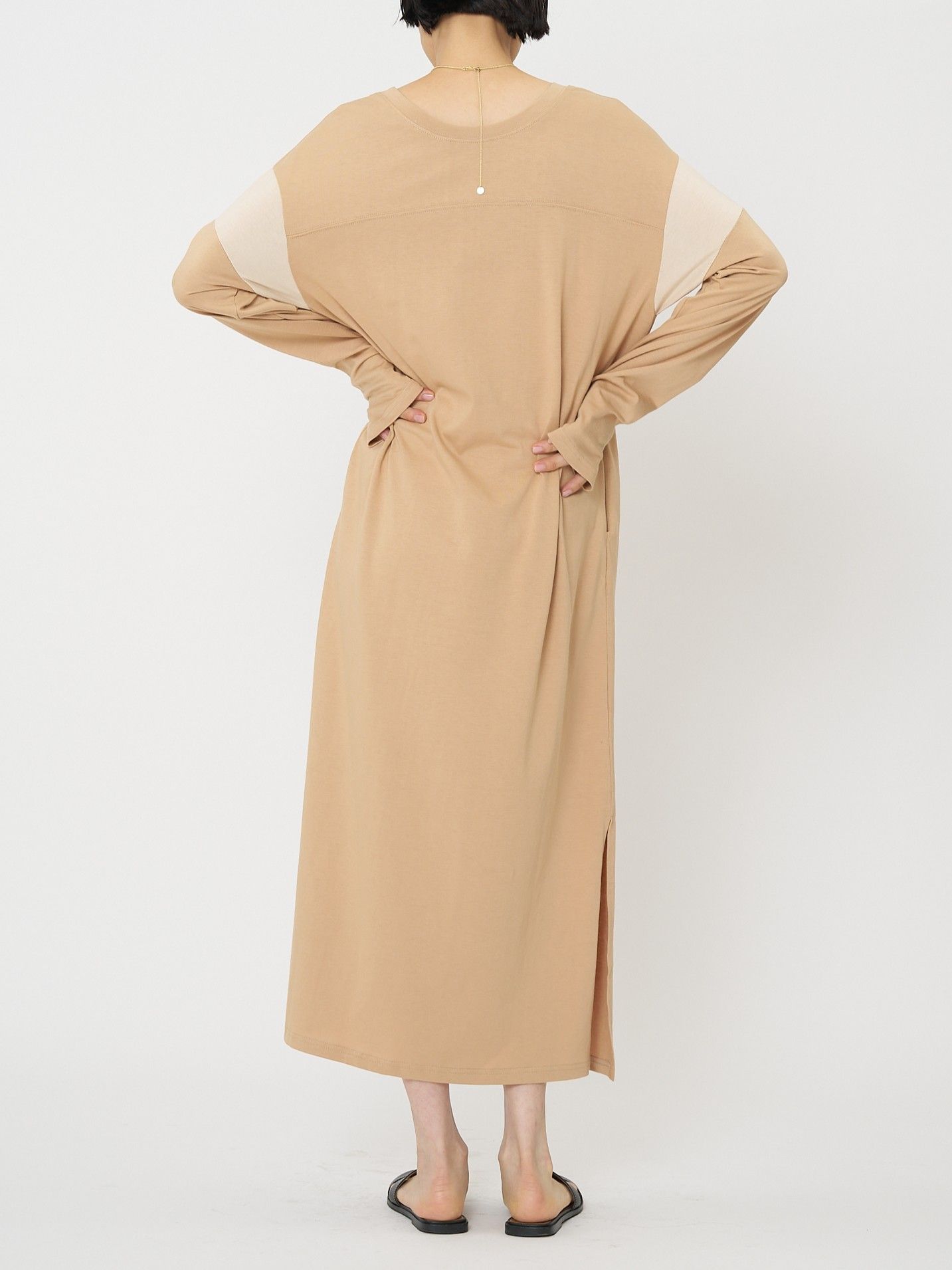 [5461-106KK] ”PARC”プリントロングOP ベージュ