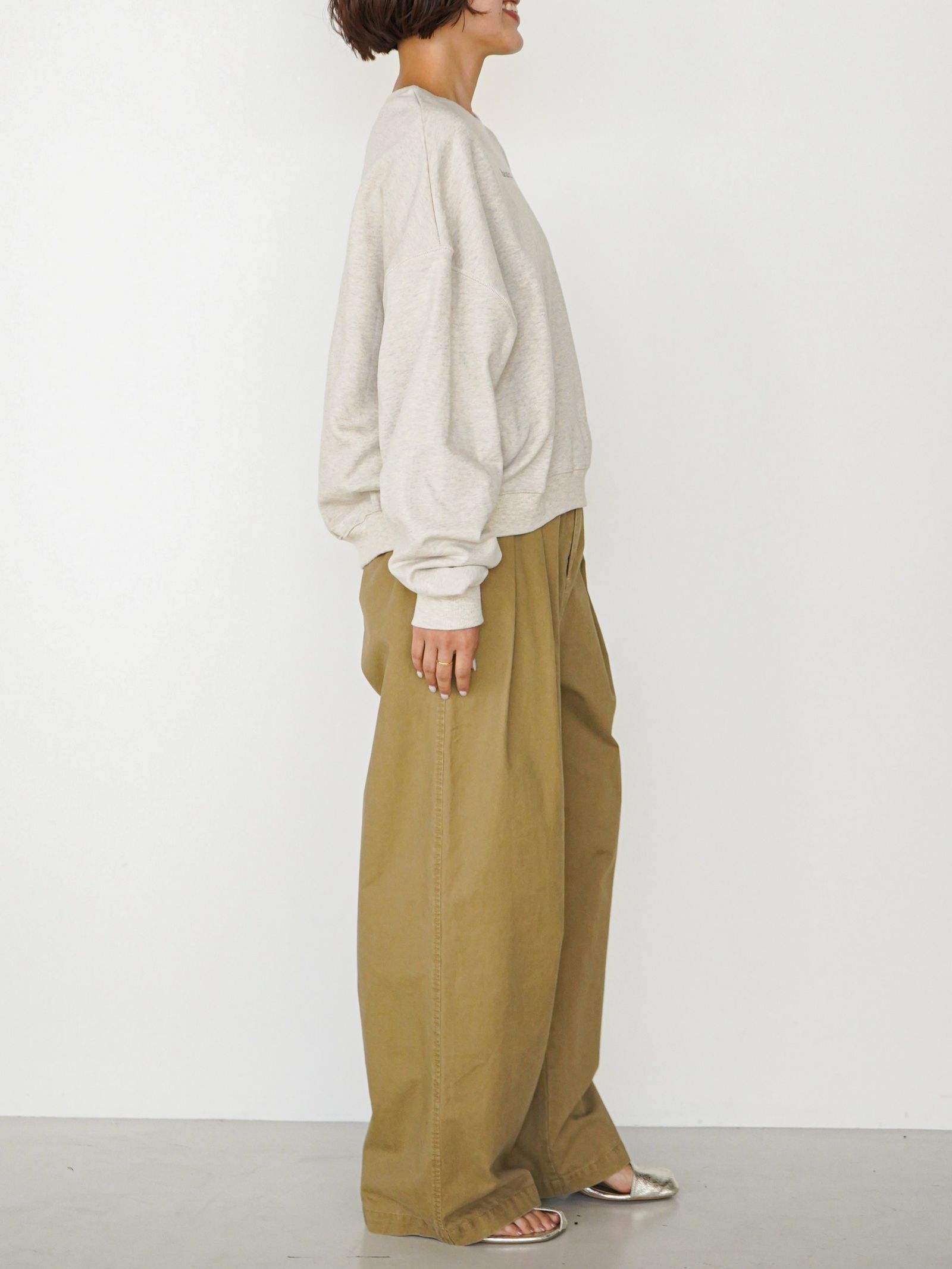 [8454-131KK] RiseミニロゴスウェットPO オートミール