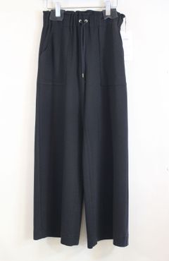 ストレッチポンチワイドパンツ ブラック