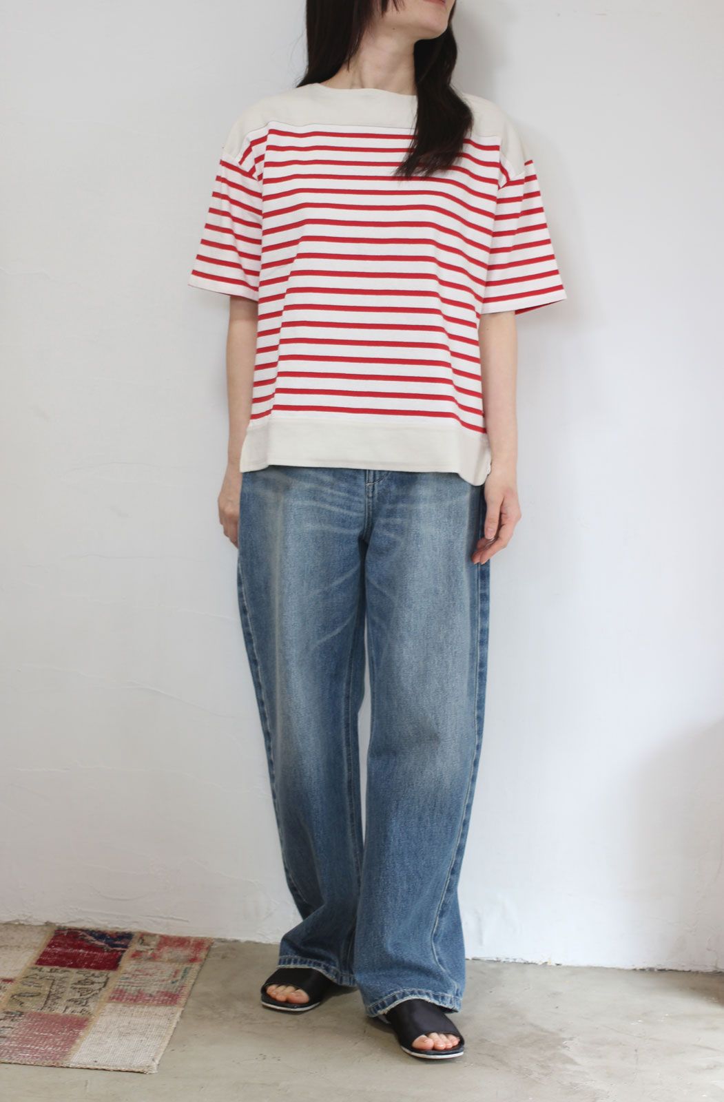 マルセイユボーダー半袖Tシャツ ブルー