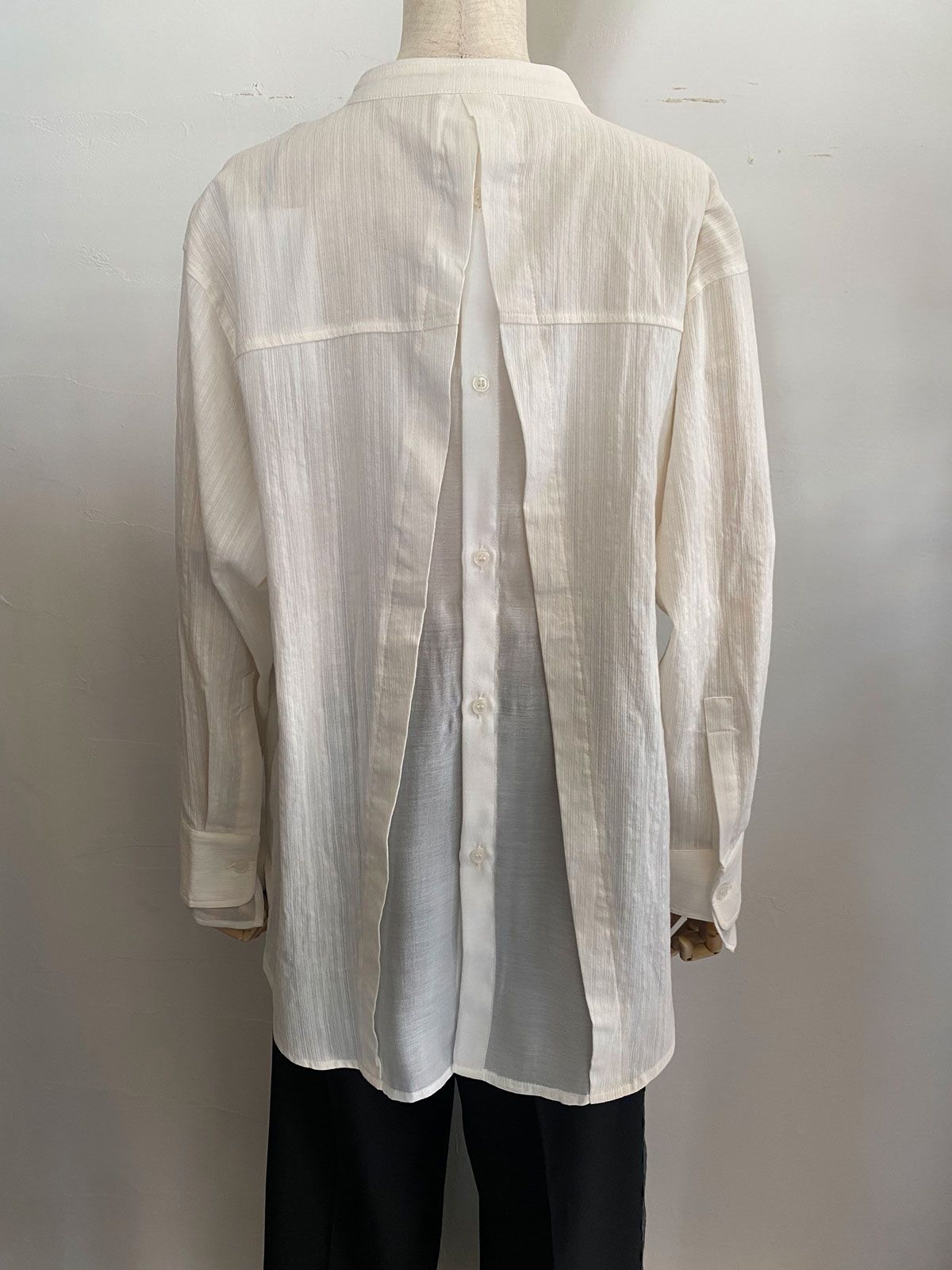 スプリングスラブ レイヤード風シャツ オフホワイト