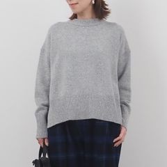 エアーヤーンコットンコモドニット 杢グレー