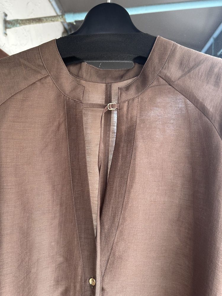 REVERSIBLE SHEER SHIRT ブラウン