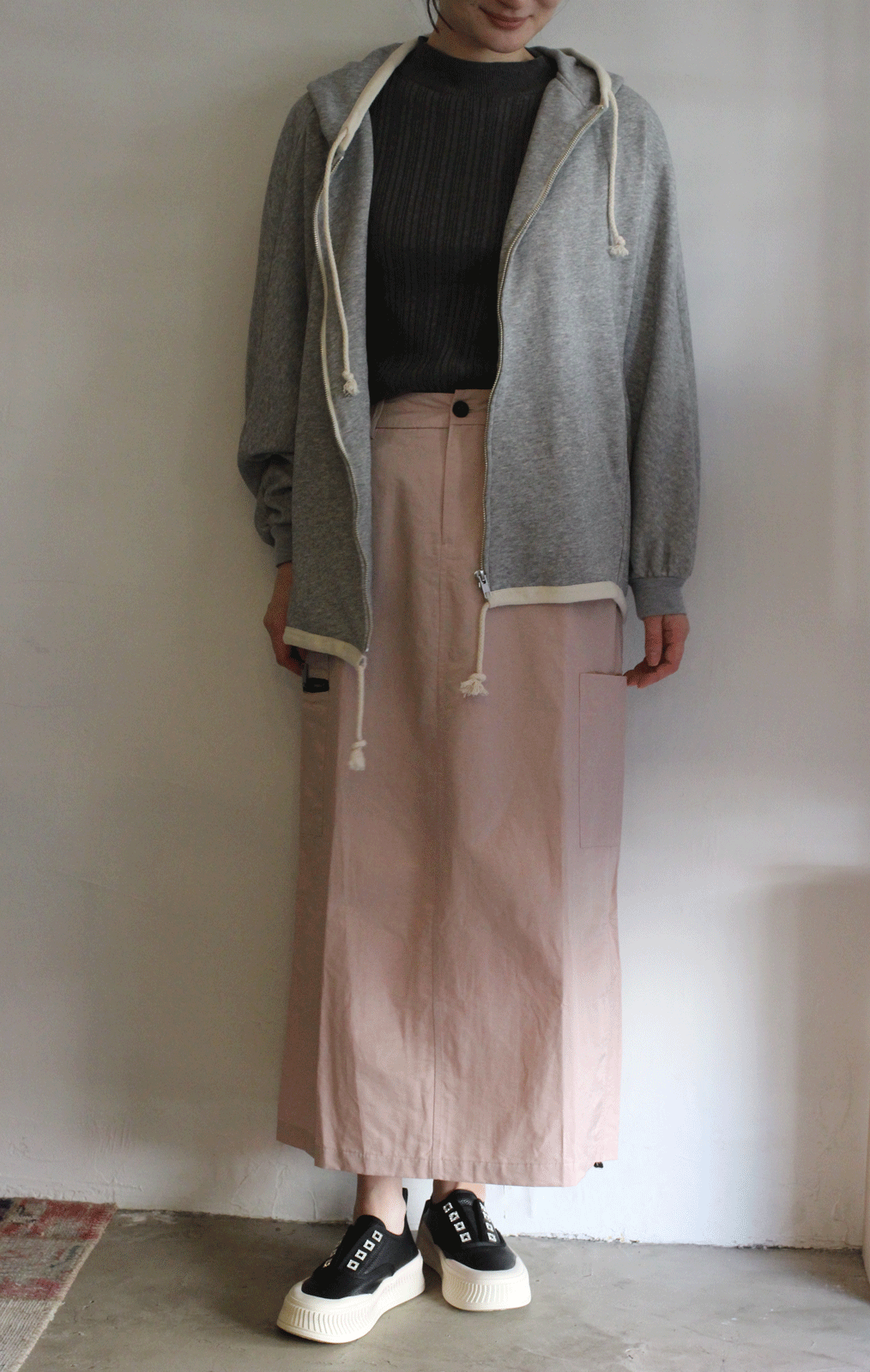 カーゴマキシスカート ピンク